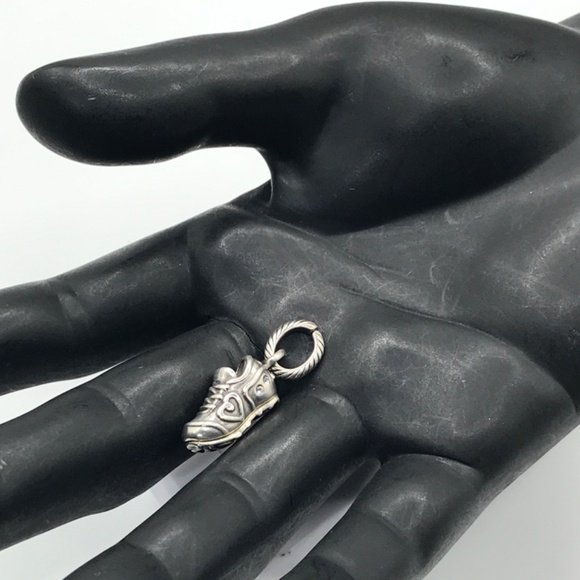 Brighton Tiny Running Shoe Pendant Dangle Charm Silver Plate Sneaker Sports - Picture 1 of 9